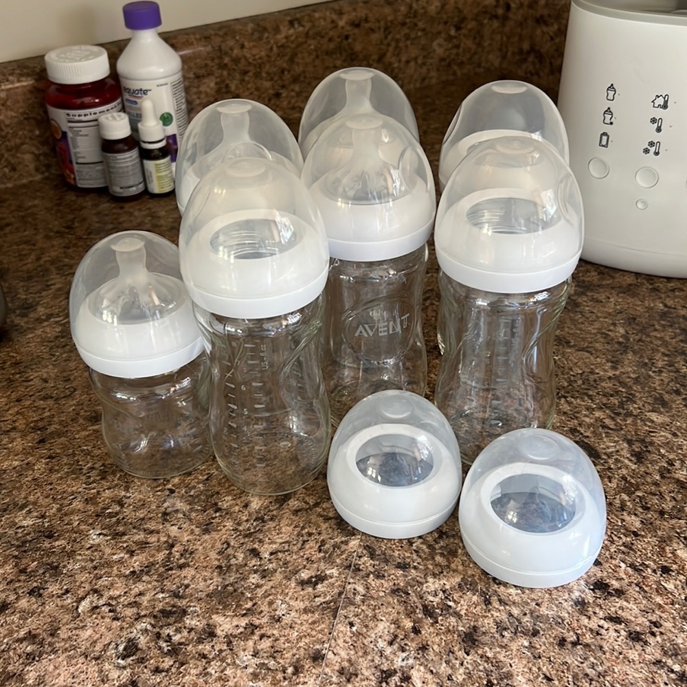 Lot of GLASS Phillips Advent Bottles